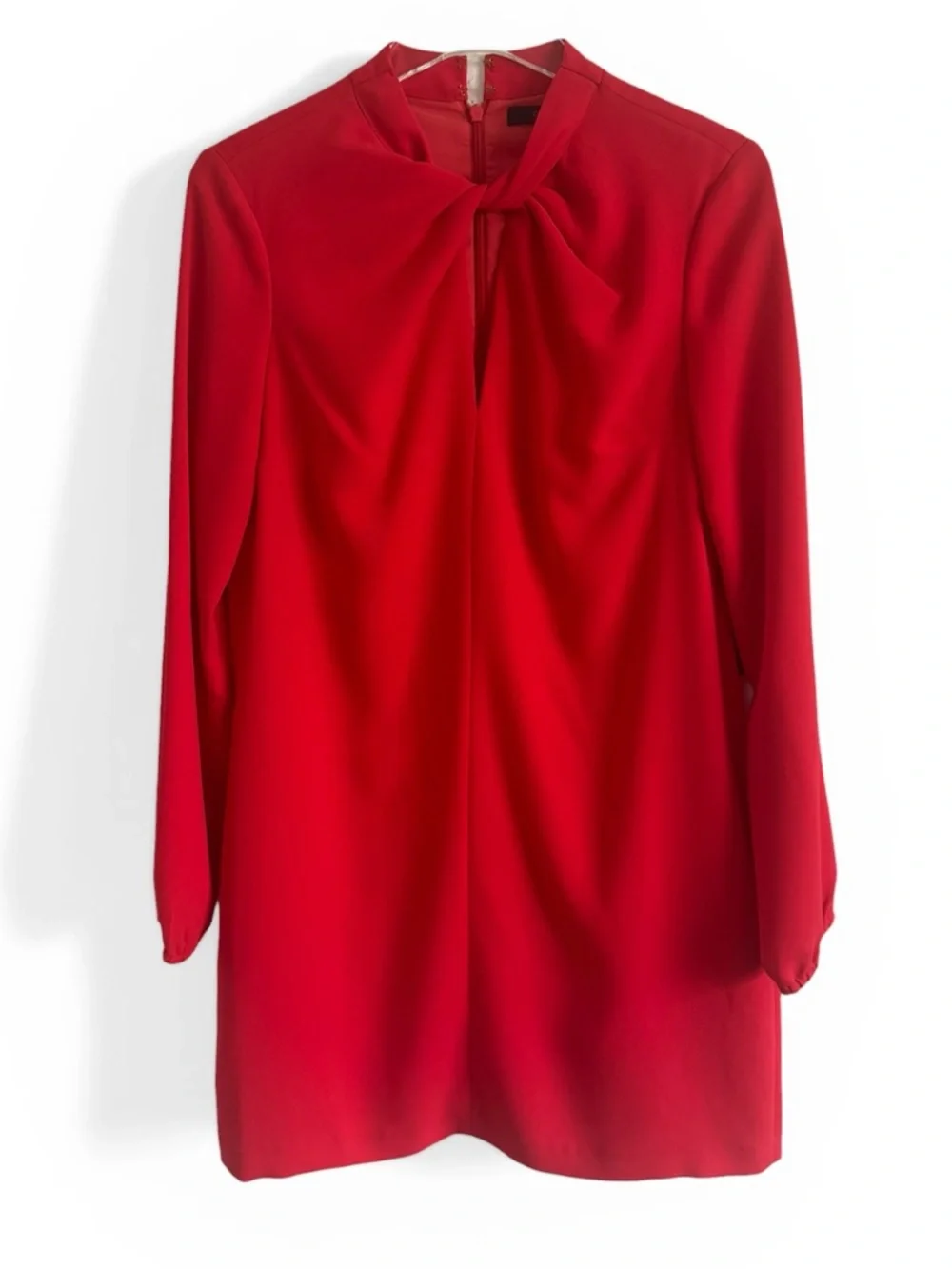 CYNTHIA STEFFE ORIGAMI TWIST CORAL CRUSH DRESS SZ 2 NWT - Picture 4 of 6